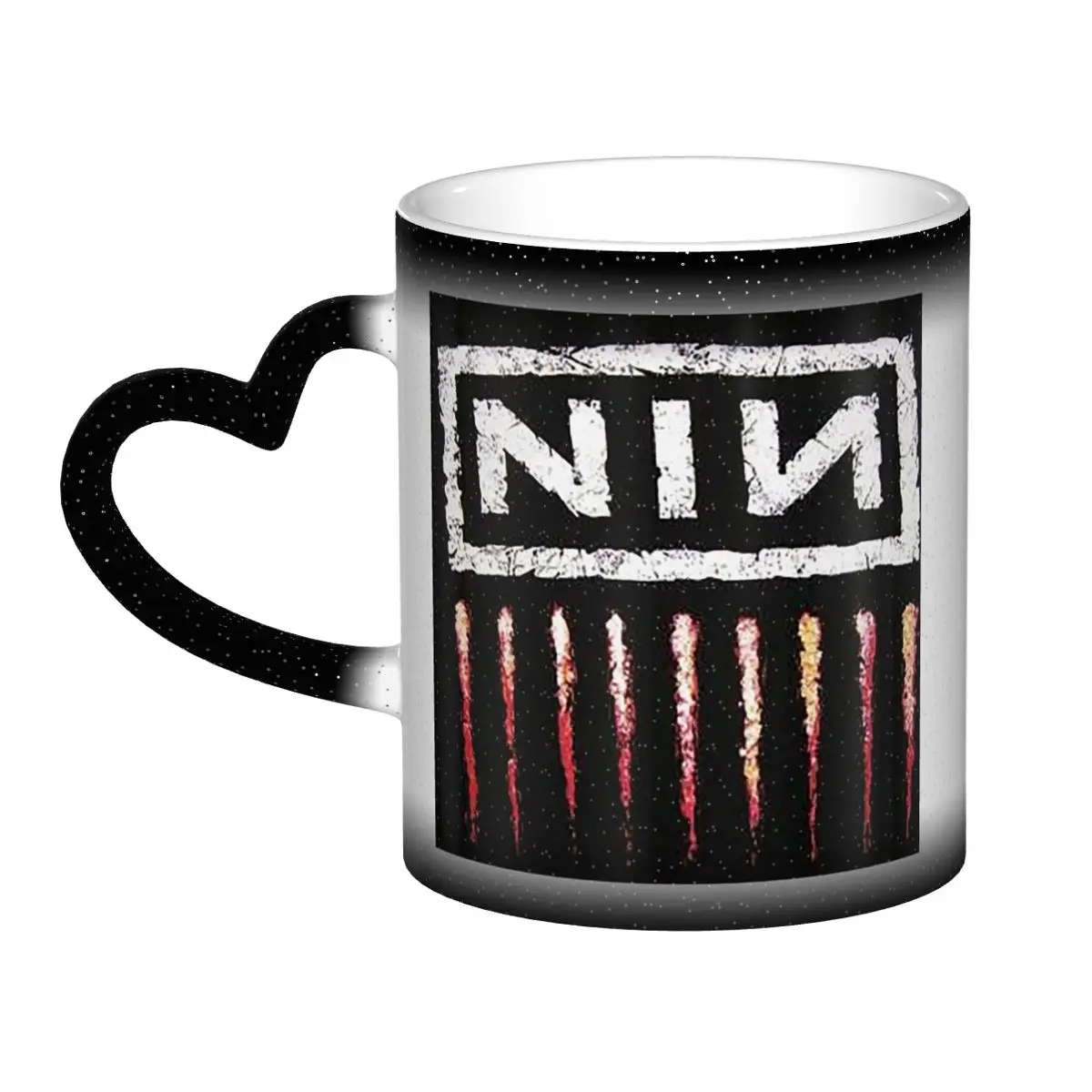 Nine Inch Nails NIN Rock Band Mug Funny Ceramic Coffee Cups Tea Mugs Milk Cup Drinkware Gifts for Woman Man