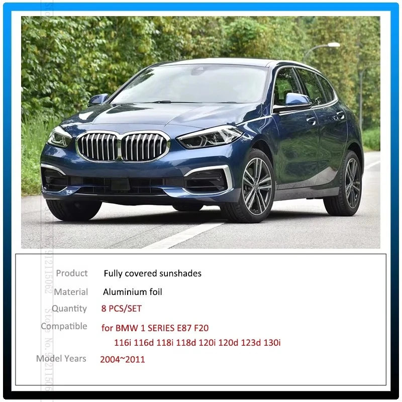 Full Cover Sunshades For BMW 1 Series E87 F20 116i 116d 118i 118d 120i 120d 123d 130i 2004~2011 Windshields 2010 2009 2008 2007