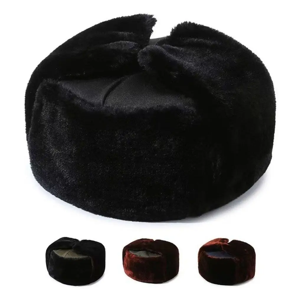 Cycling Accessories Plush Windproof Pilot Hat Windproof Thickened Ear Protection Cap Warm Velvet Winter Ear Cap Men