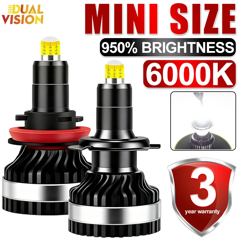 

Dualvision 3D H7 Светодиодная автомобильная фара Canbus 360 H8 H9 H11 Противотуманные фары 9006 HB4 9005 HB3 9012 HIR2 Светодиодная автомобильная лампа Мини 6000K 12V