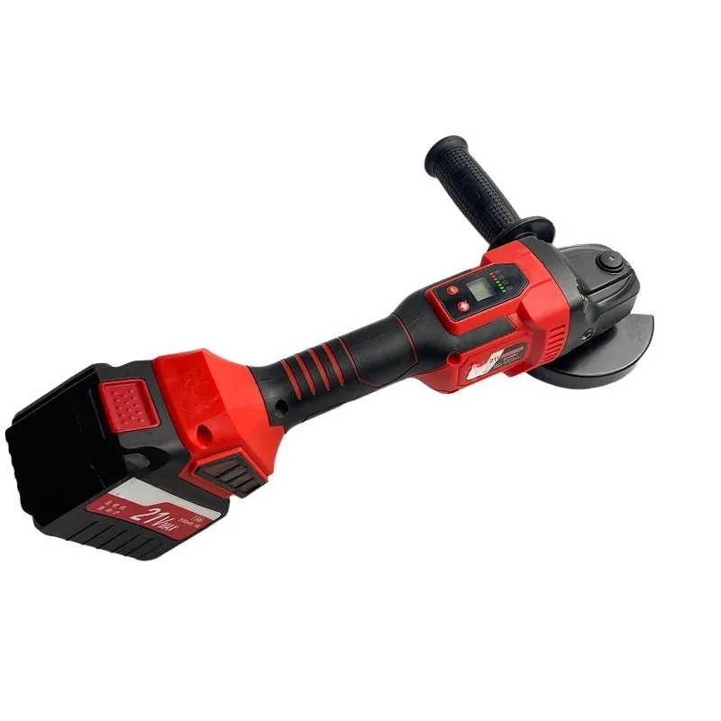21V Professional DIY Industrial Cordless Angle Grinder 7.5Ah Battery 8500RPM Brushless Motor Trigger Fast Charger for Surface