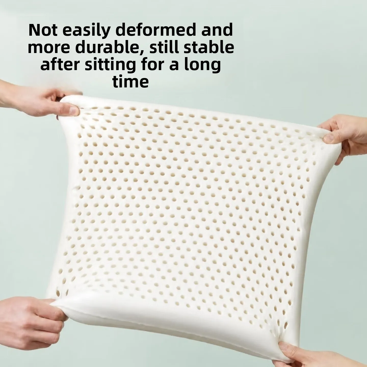 93% Natural Latex Seat Cushion, High Rebound Ergonomic Chair Pad for Office Home Use, Breathable Pressure Relief Support Pillow