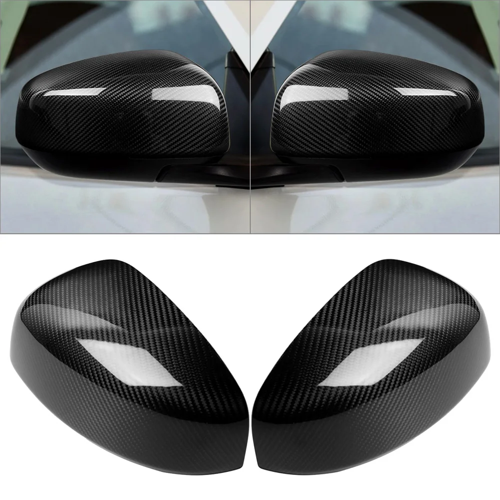 

Real Carbon Fiber Car Side Rearview Mirror Cap Cover Decoration For Nissan 370Z Z34 2009-2019