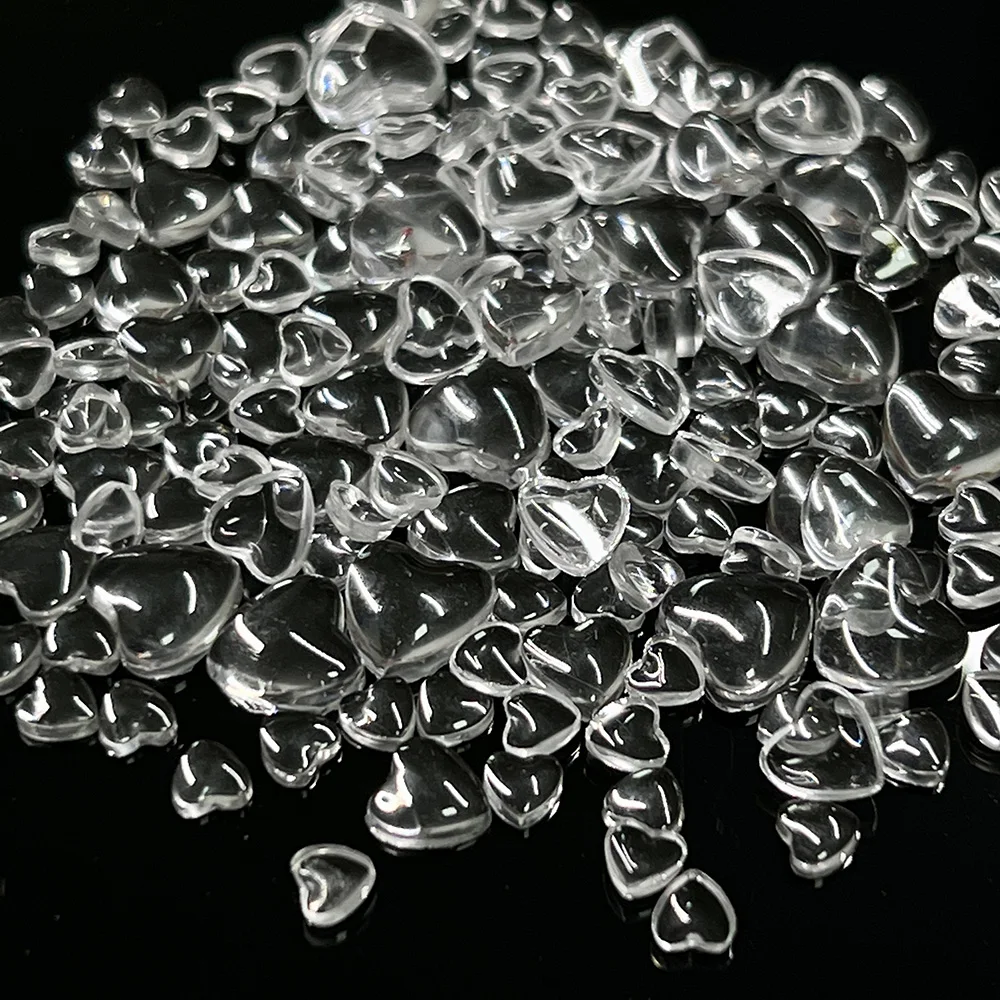 170pcs Heart Shape Simulation Clear Dewdrop Waterdrop Droplets Stones for DIY Cards Making Decorative Scrapbooking Accessories