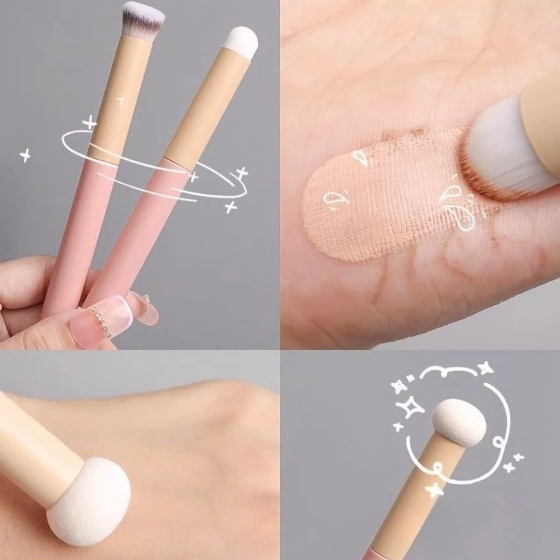 1Pc Soft Makeup Brushes Sponge Concealer Brush Lipstick Lips Powder Puffs Wet Dry Use Foundation Contour Cosmetic Tools Mushroom