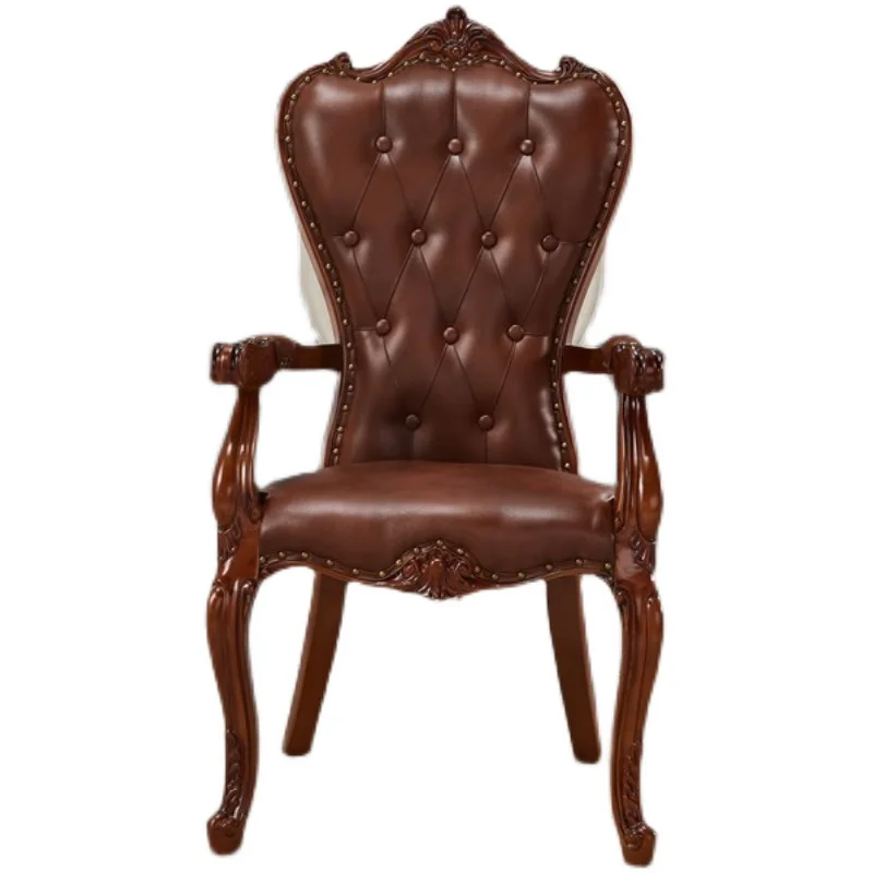 

Dining chair Modern simple solid wood backrest White manicure stool Mahjong restaurant Hotel home chair