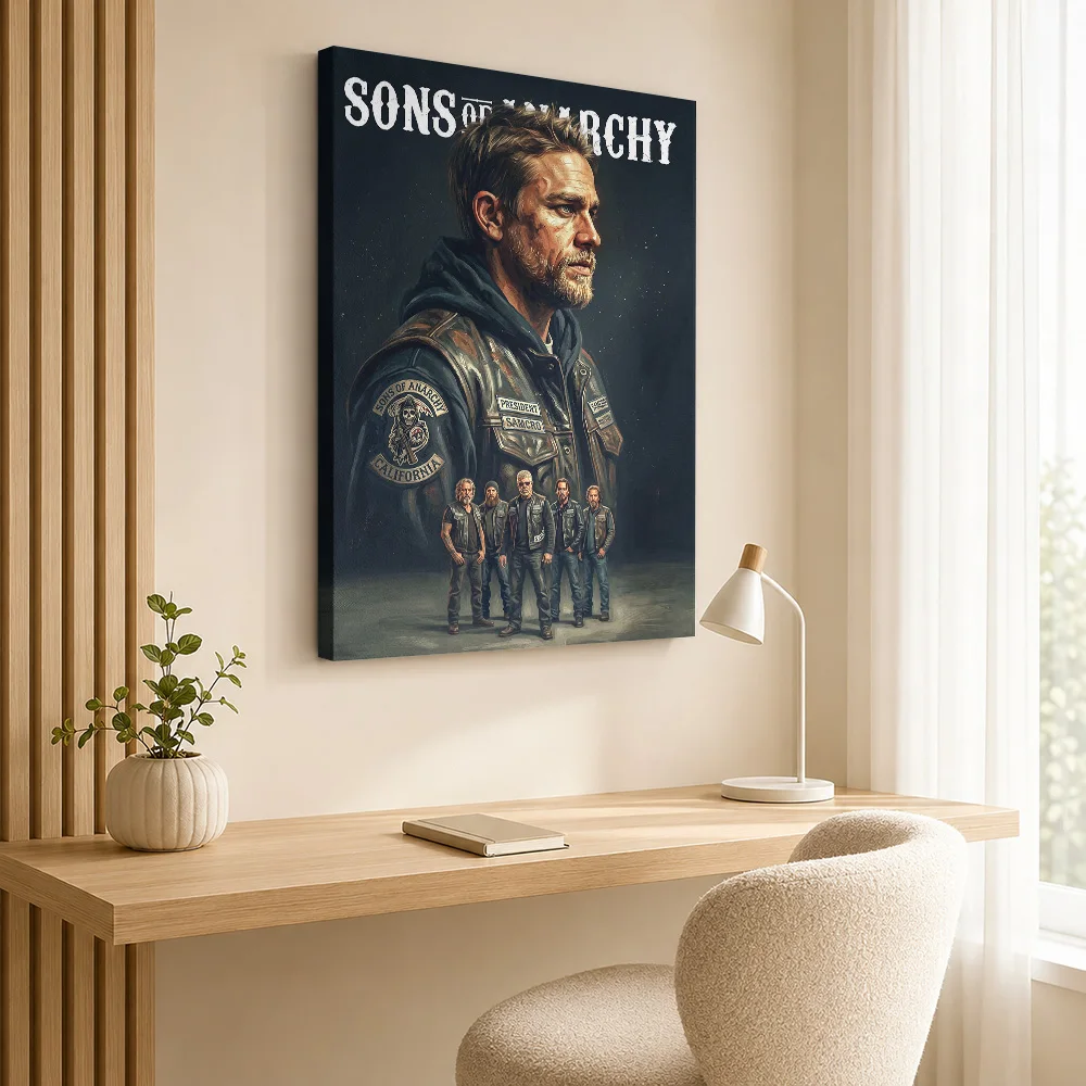 Sons Of Anarchy Jax Teller Canvas Painting Poster Personalized Modern Aesthetic Canvas Wall Art for Office Decor Ready to Hang