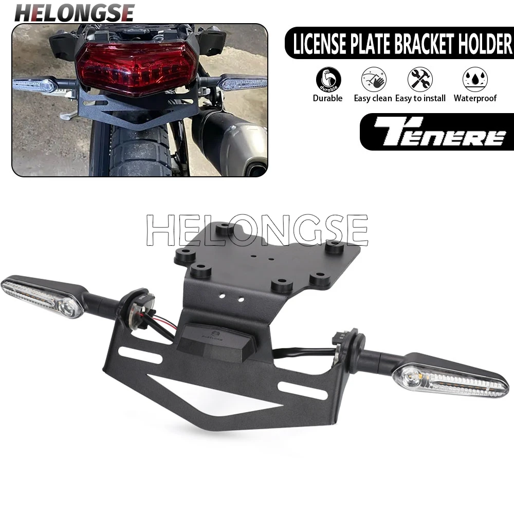 

For Yamaha Tenere 700 Rally 2019 2020 2021 2022 2023 2024 2025 XT700Z Tenere700 Rear Tail Tidy Kit License Plate Holder Bracket