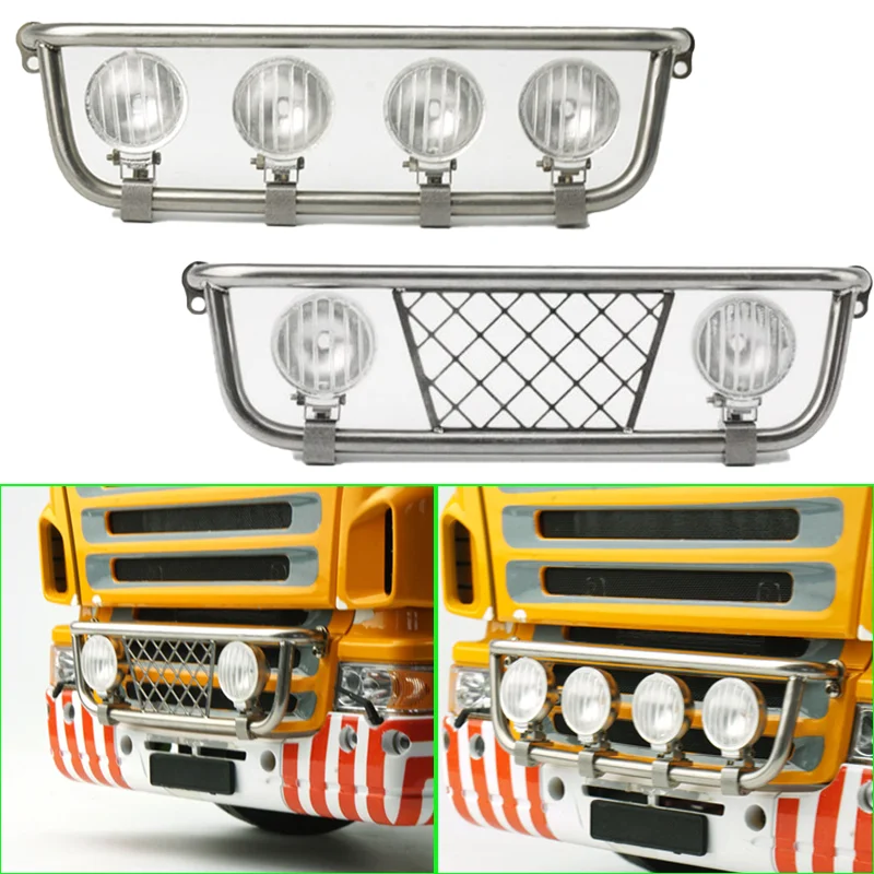 LED 3V Metal Simulation headlight Upgrade for 1/14 Tamiya RC Truck SCANIA R620 R470 LESU Car Accessories DIY