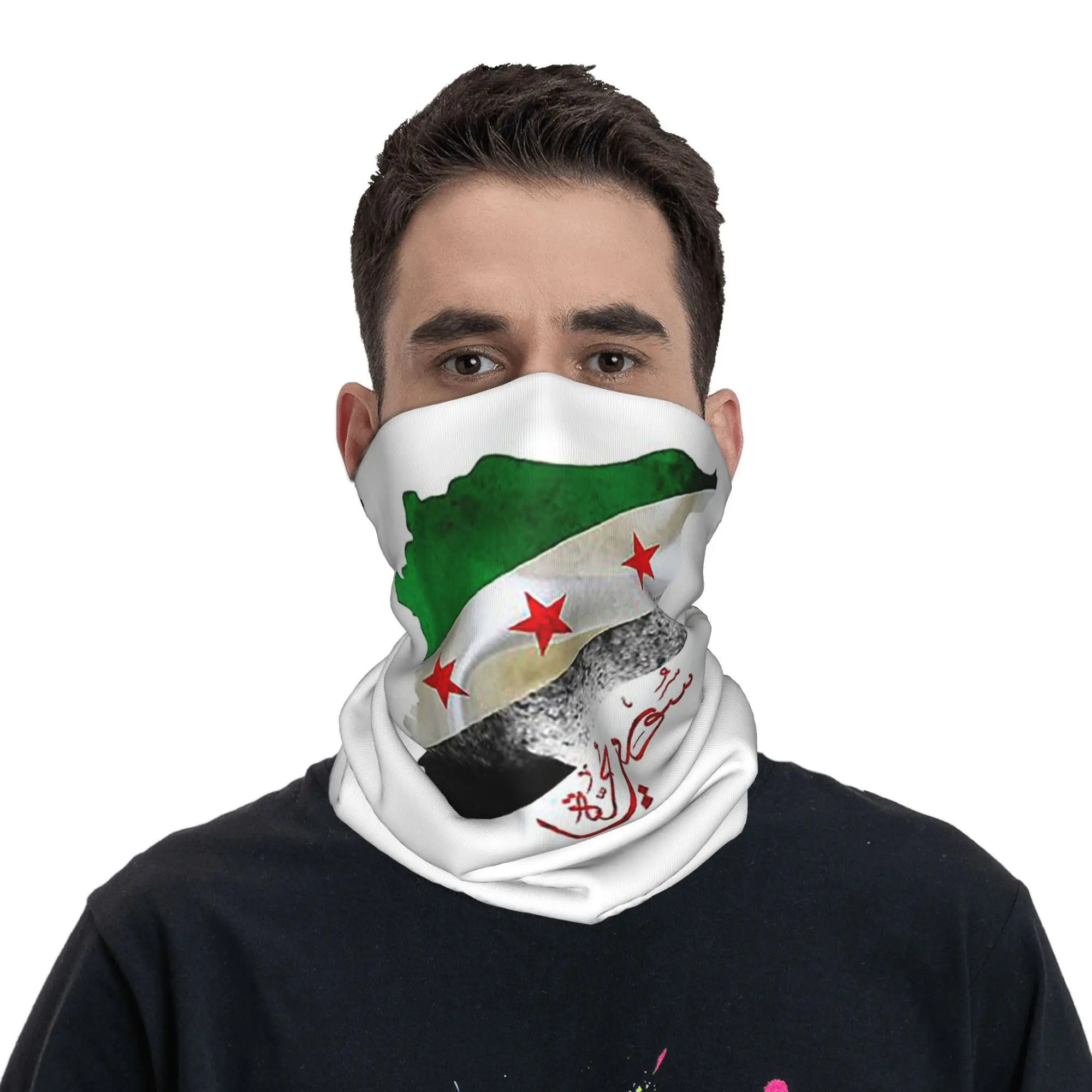 

Карта флага революции Сирии, независимость сирии, каллиграфия, бандана, гетры на шею, шарф с принтом, универсальный велосипедный шарф для верховой езды