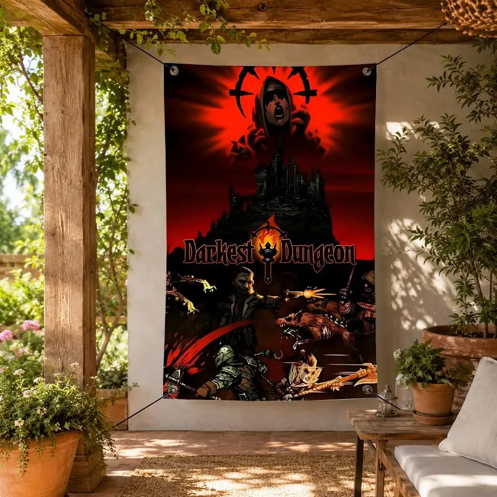 Game D-Darkest Dungeon Flags Decorative Flag Banner for Indoor Outdoor Wall Garden Yard Porch Patio Home Party Decor