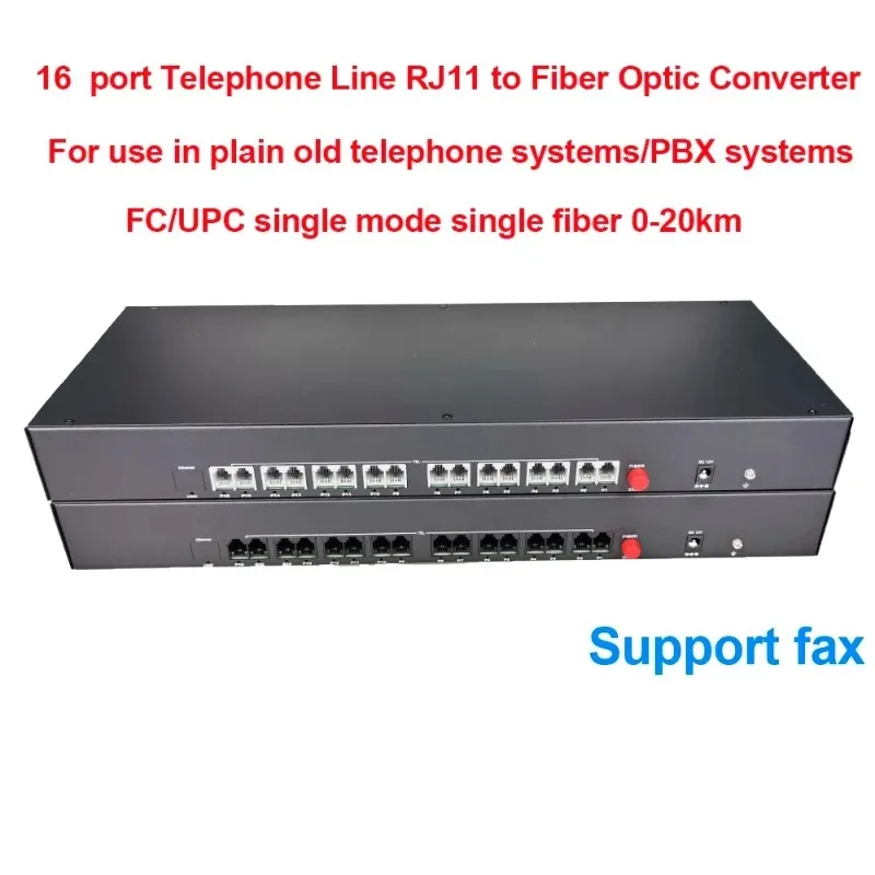 

Уникальный FXO/FXS 16-портовый голосовой мультиплексор Pcm Телефонная линия Волоконно-оптический медиаконвертер Rj11 для простого старого телефонного обслуживания