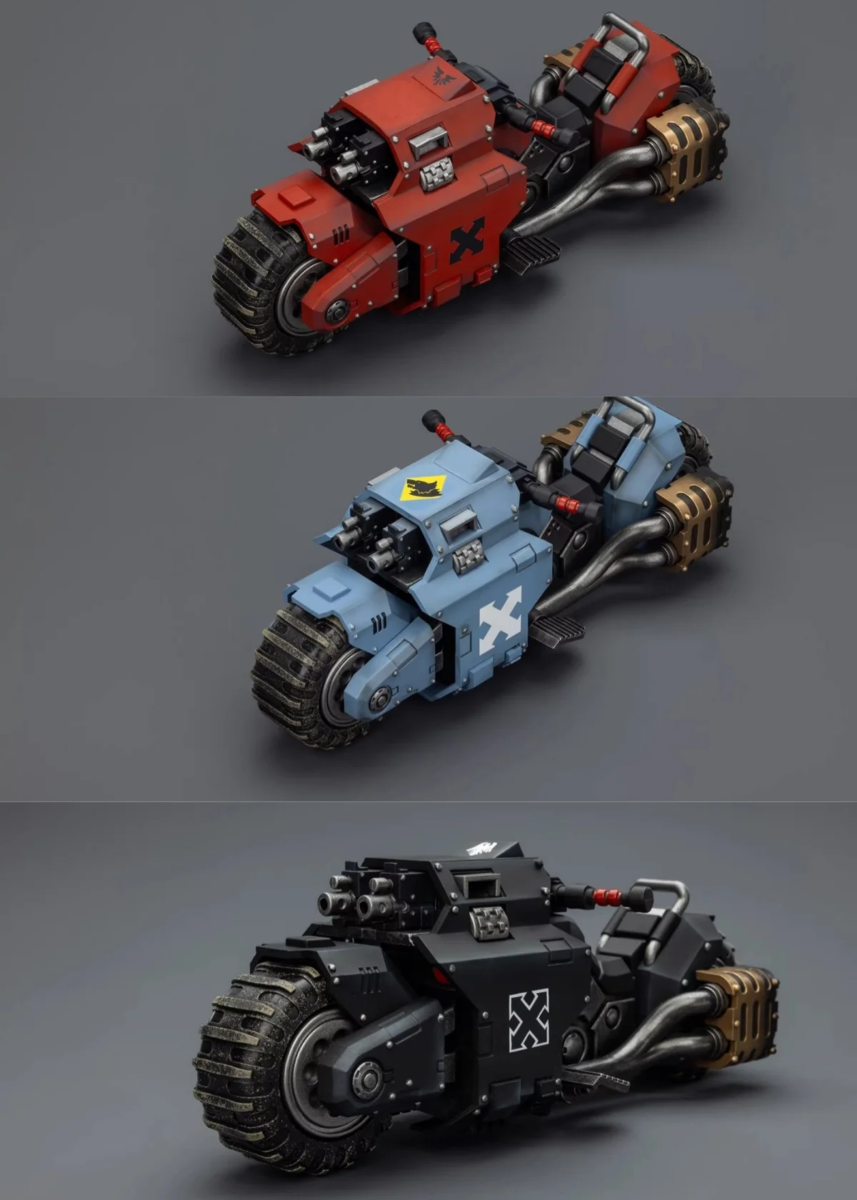 

JOYTOY JT03752 JT03769 JT03776 1/18 Scale High-speed Reconnaissance Assault Dual Exhaust Pipes Combat Motorcycle For Action Toys