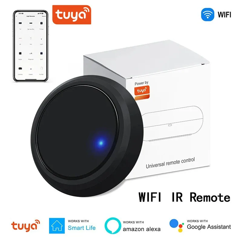 Tuya WiFi Smart IR Remote Control Hub Infrared Universal Control Remote for TV Curtain Motor DVD Works with Alexa Google Home