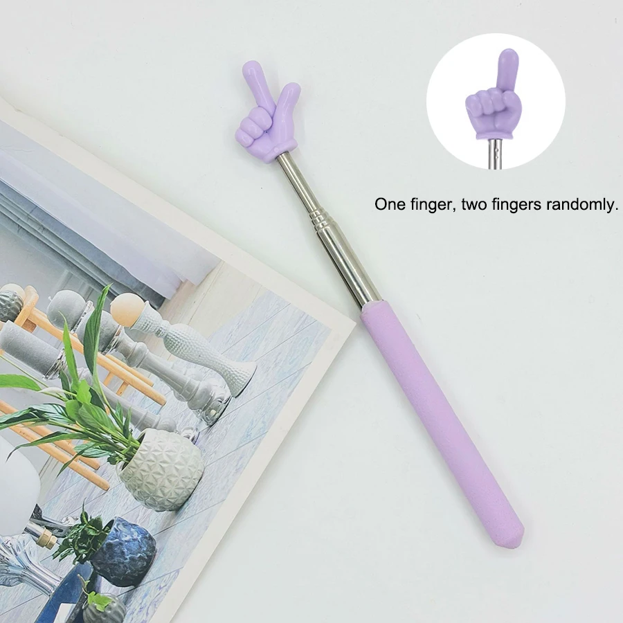 1Pc Intrekbare Leraar Pointer Vinger Ontwerp Roestvrij Staal Telescopische School Onderwijs Pointer Stick Leraar Levert Klasse