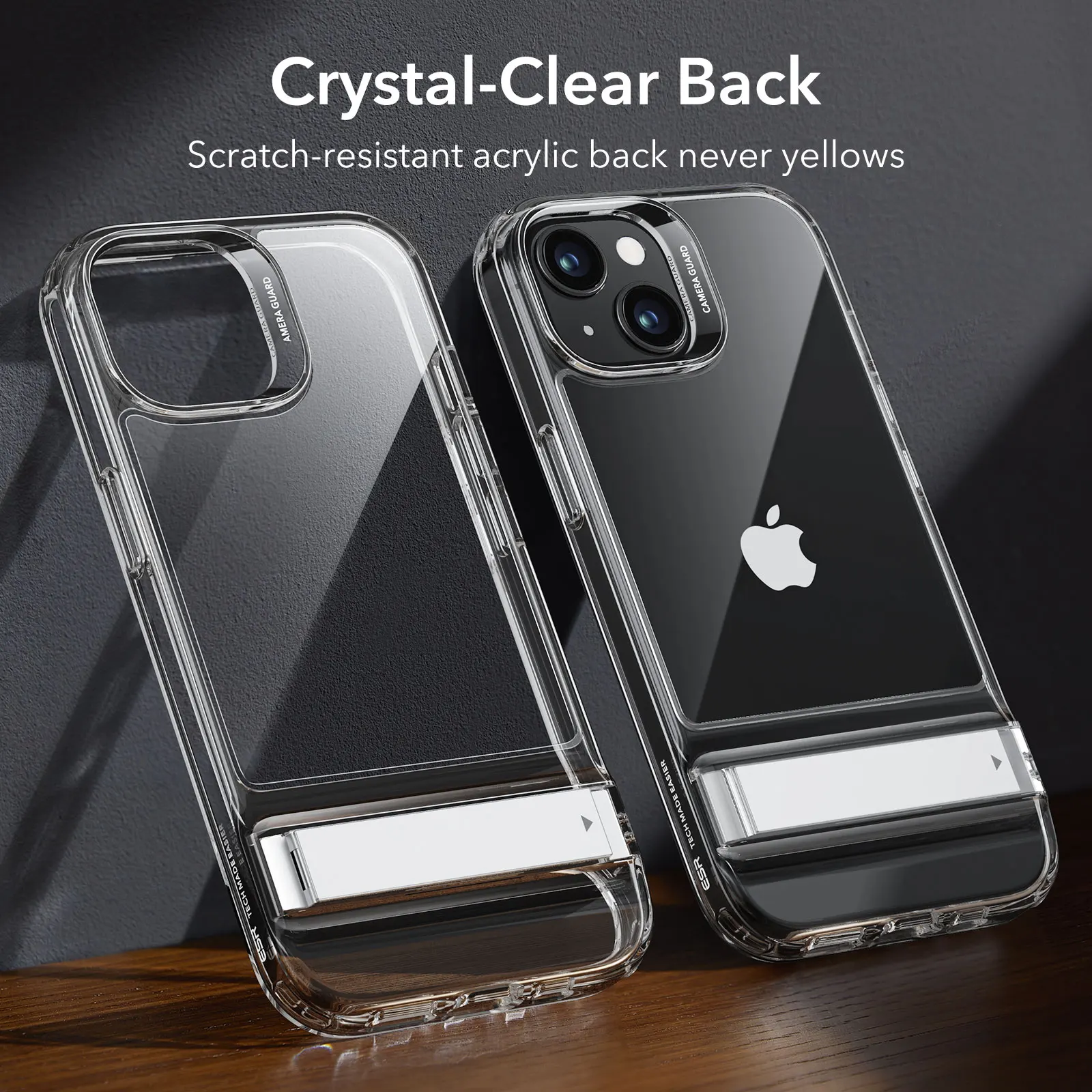 ESR for iPhone 15 Pro Protective Case for iPhone 15 Pro Max Hybrid Protection Case for iPhone 15 Stand Metal Kickstand Case