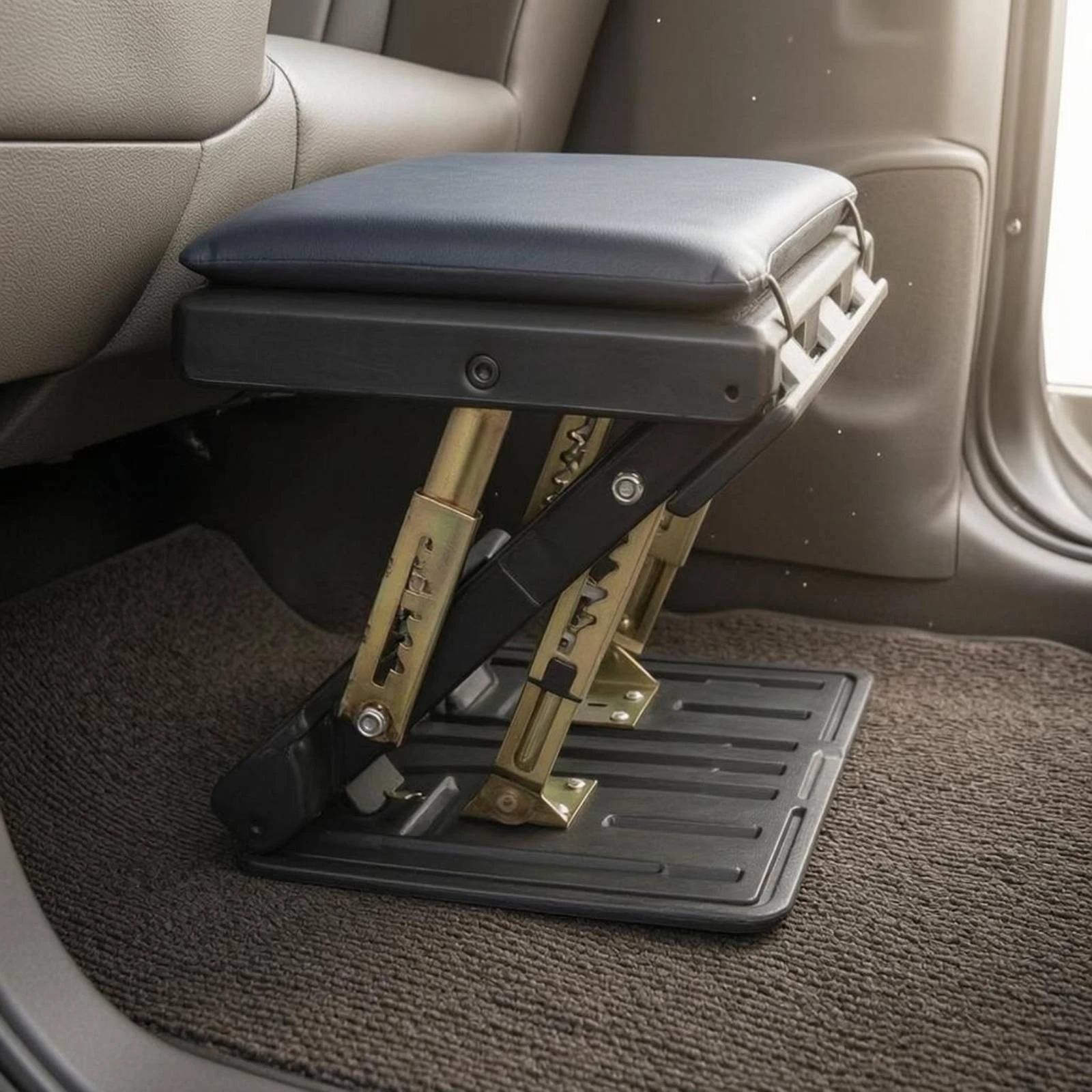 Car Seat Footrest Compact Car Footrest Adjustable Foot Rest Sturdy Portable Foot Stool Long-Lasting for Outdoors