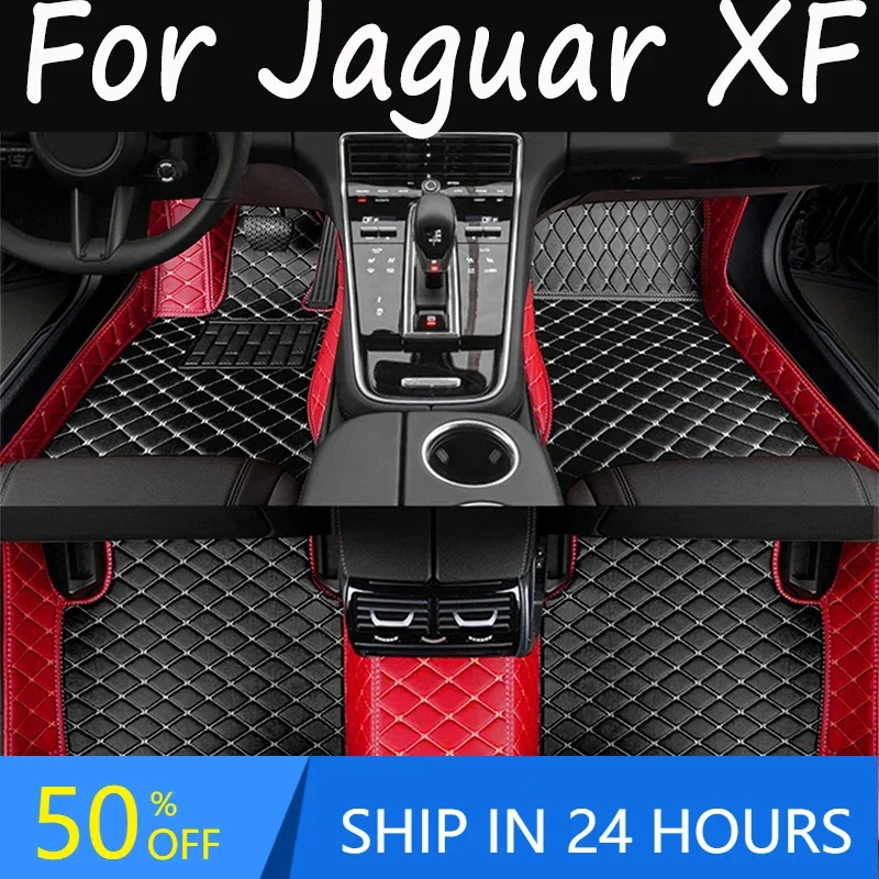 Car Floor Mats For Jaguar XF X250 2008~2015 Carpet Rug Durable Leather Mat Auto Anti Dirty Pads Interior Parts Car Accessories