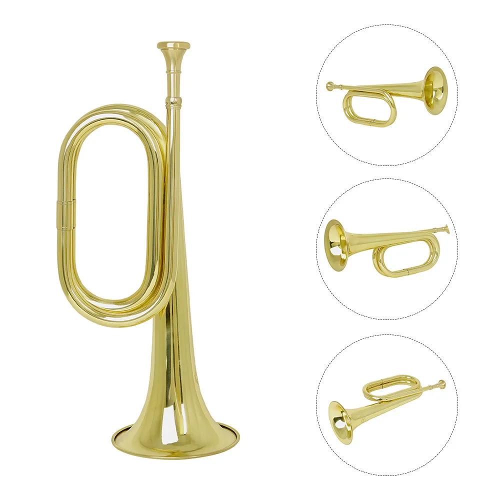 

Sturdy Copper Bugle Trumpet Easy to Play for Students Beginners Professionals Music Instrument Wind Brass Horn