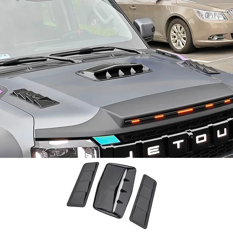 For Chery Jetour Traveller T2 Decorative Sticker For The Hood Air Inlet Decoration Engine Hood False Air vent