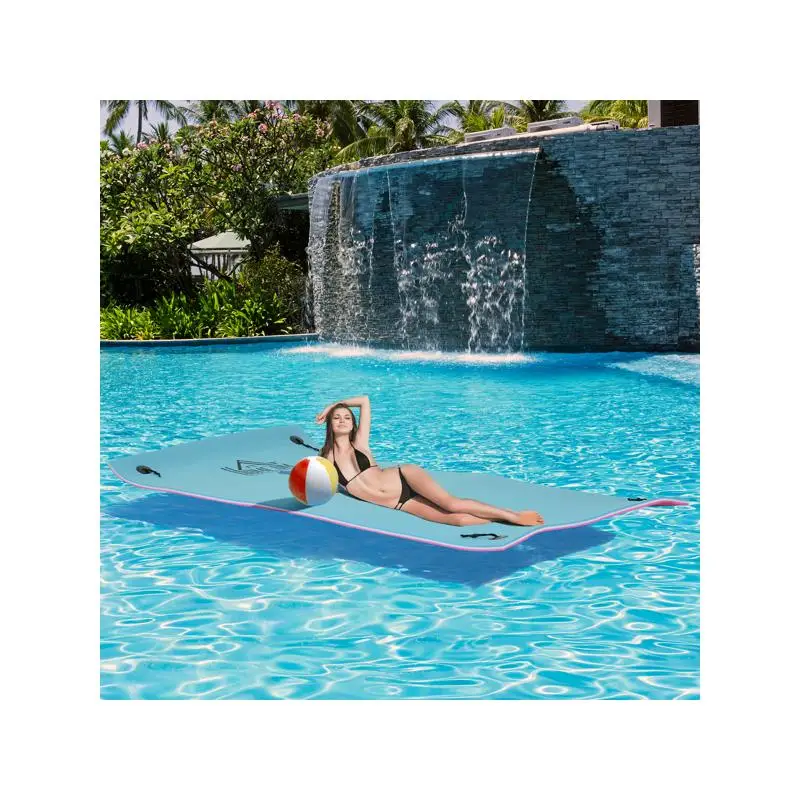

Плавающий водный коврик, стиль Lily Pad, большой размер, портативное развлечение на свежем воздухе для детей и взрослых, идеально подходит для озер и бассейнов, прочный и
