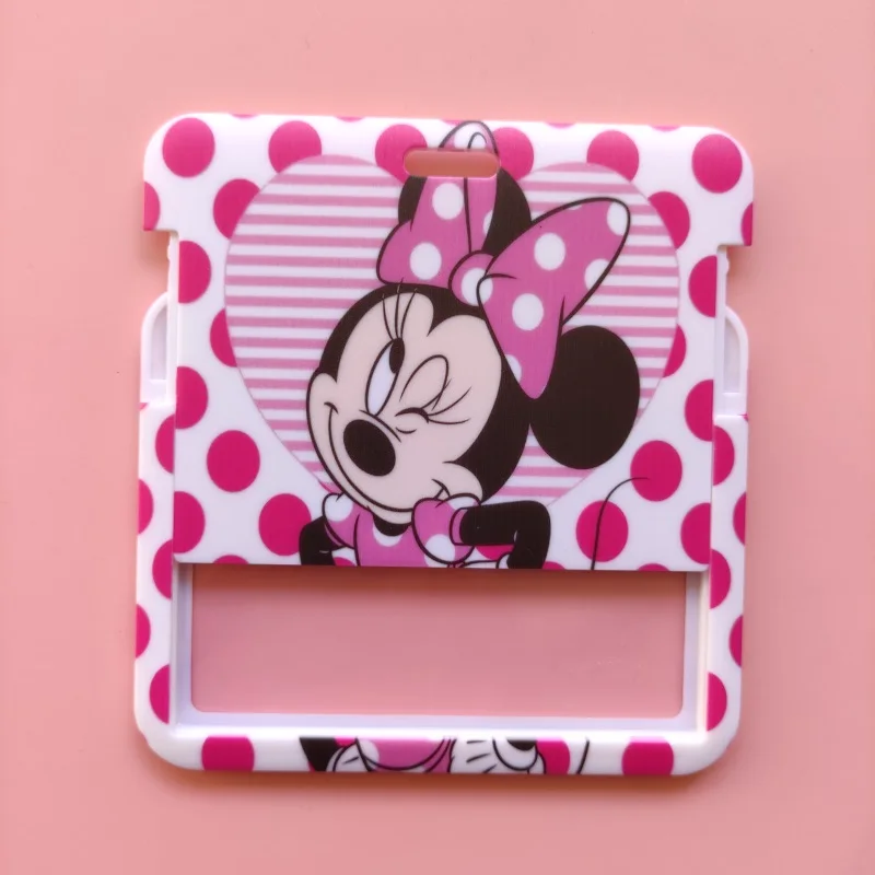 Poziome Disney Mickey Minnie chłopcy etykieta z imieniem obejmuje etui na dowód osobisty studenci autobus etui na karty smycz wizyta drzwi identyfikacja odznaka