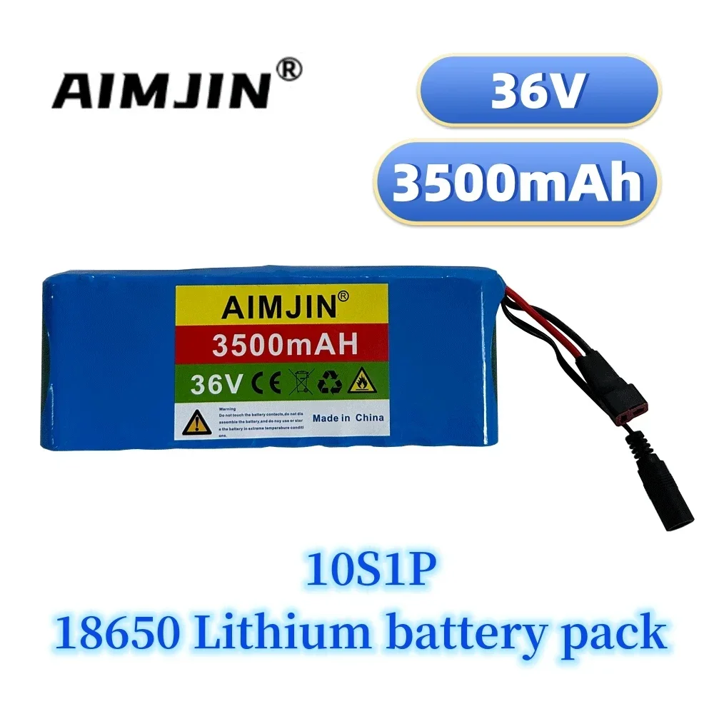 

36V 10S1P 3.5Ah 36v 3500mah 18650 Lithium Ion Battery Pack Ebike Electric Car Bicycle Scooter 20A BMS +42 V 2A Charger