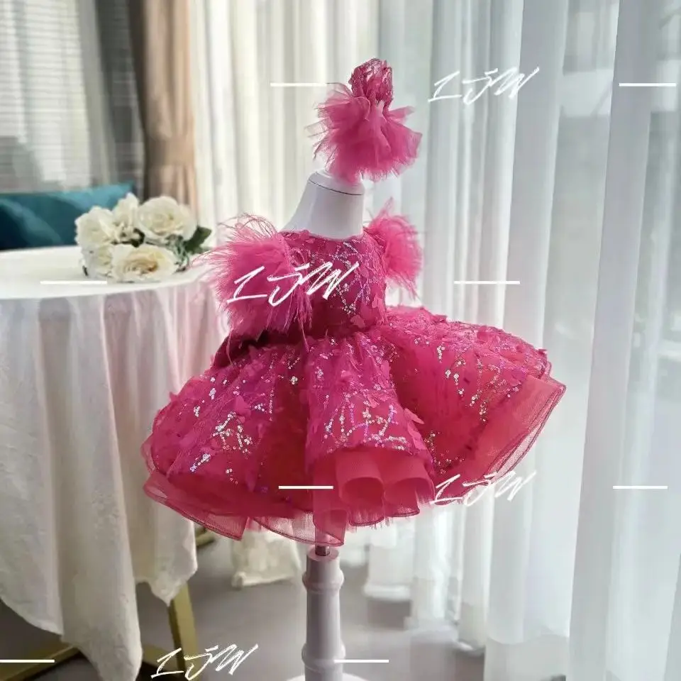 

0-12 years girl gorgeous butterfly sequined party ball dress Carnival show dressbaby girl birthday dressCommunion evening Gown