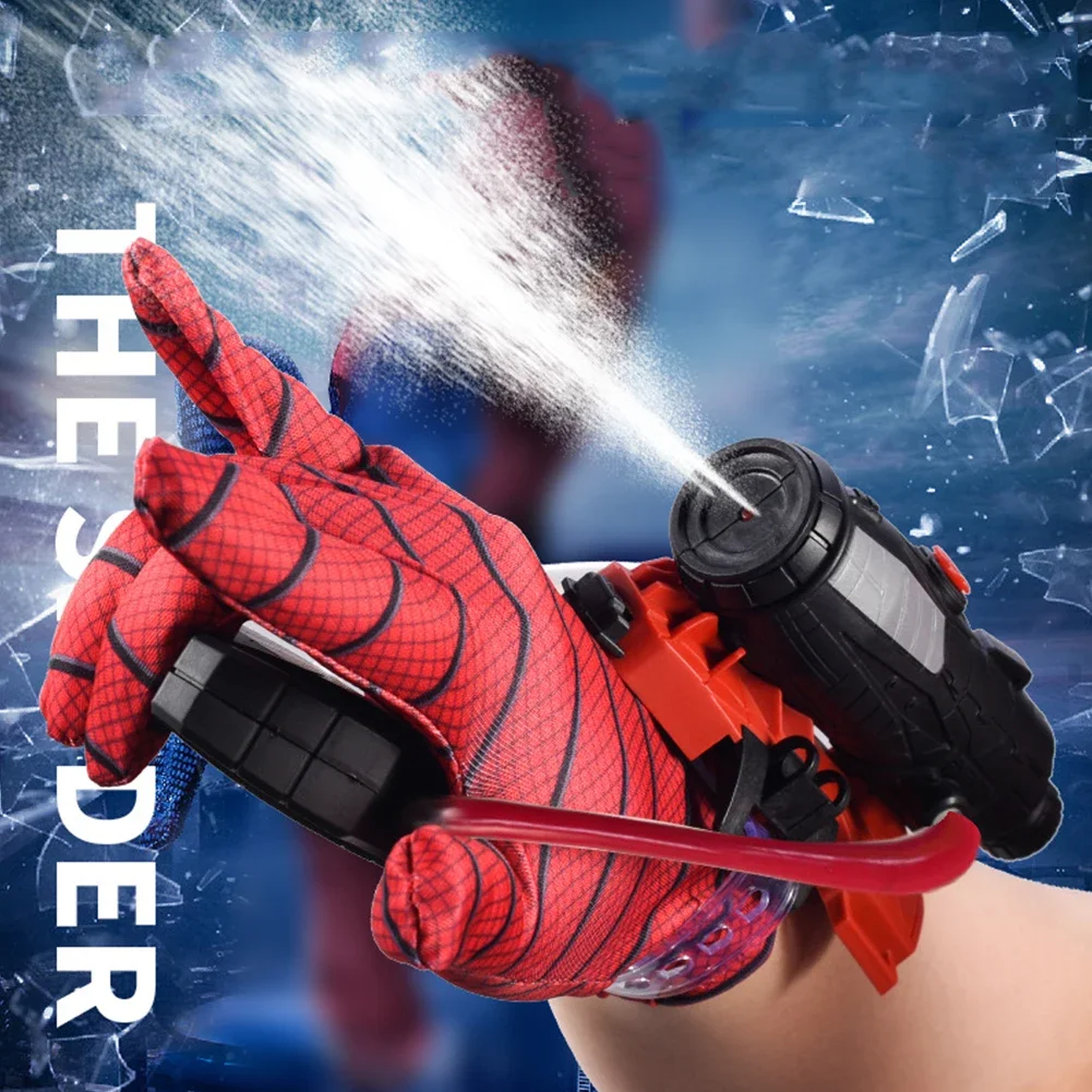 Spider Web Shooters Toy Water Guns with Glove Superhero Squirt Guns Water Fighting Toy for Kids and Adults Swimming Pool Toys