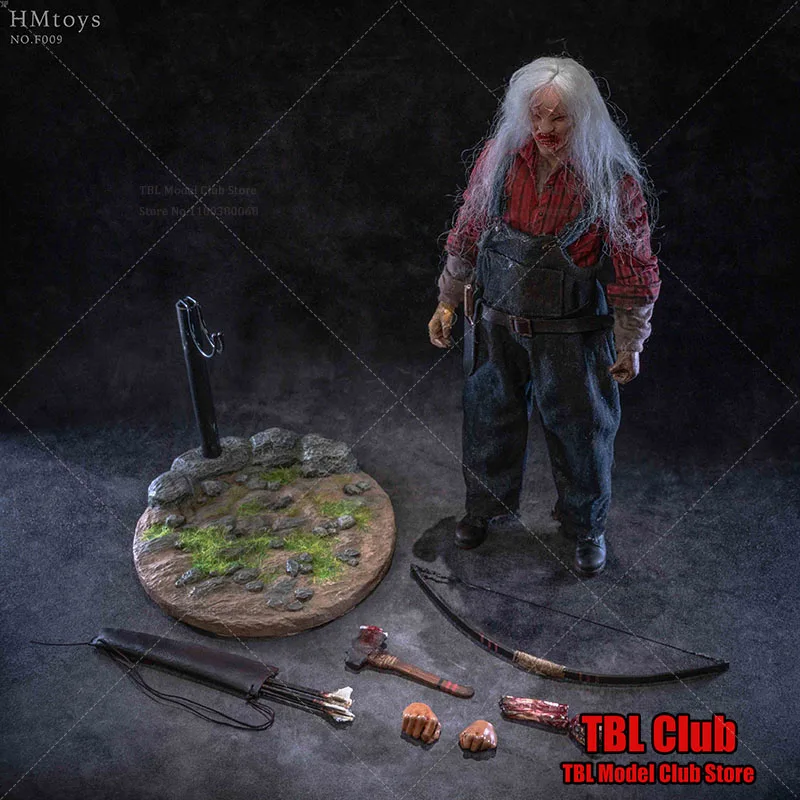 

In Stock HMTOYS F009 1/6 Collectible Hiking Man Transplant Hair 12Inch Male Solider Action Figure with Knife Bow Arrow Model