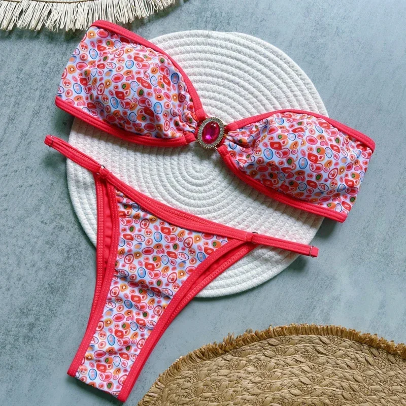 جديد مثير البيكينيات 2025 المايوه ملابس السباحة النسائية رفع للشاطئ ملابس سباحة لباس سباحة البرازيلي مجموعة البكيني بركة السباح