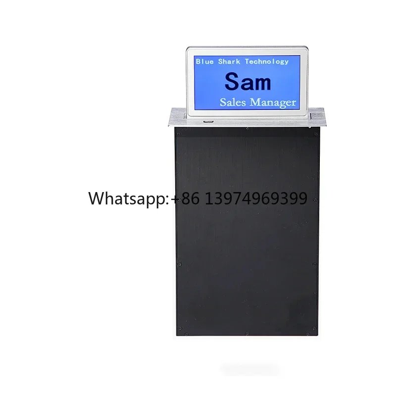Double Sided Pop up Motorized Desk Name Card Lcd Tv Lift for Audio Video Conferencing System factory