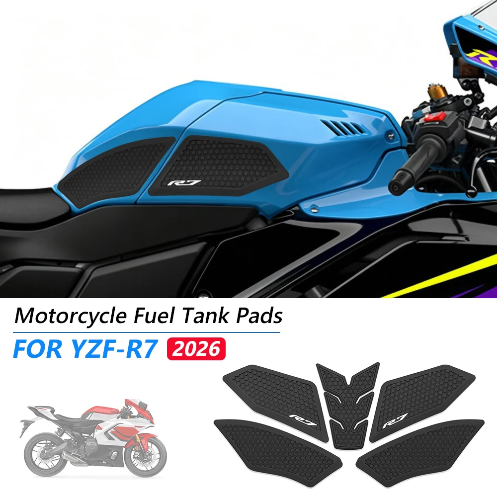 

Flank Rubber Mat Panel Band For Yamaha YZF-R7 YZF R7 YZFR7 2026 Motorcycles Fuel Tank Pad Anti-Slip Traction Accessories