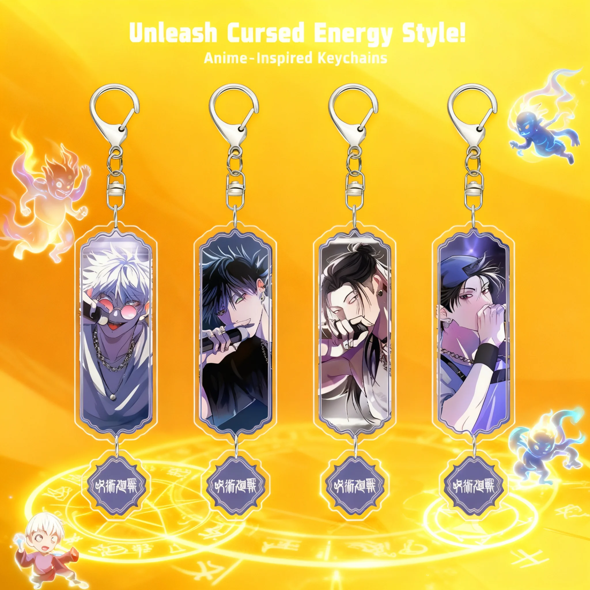 Llavero Colgante de Anime Jujutsu Kaisen con Accesorios de Satoru Gojo, Suguru Geto, Yuji Itadori, Megumi Fushiguro, Toge Inumaki