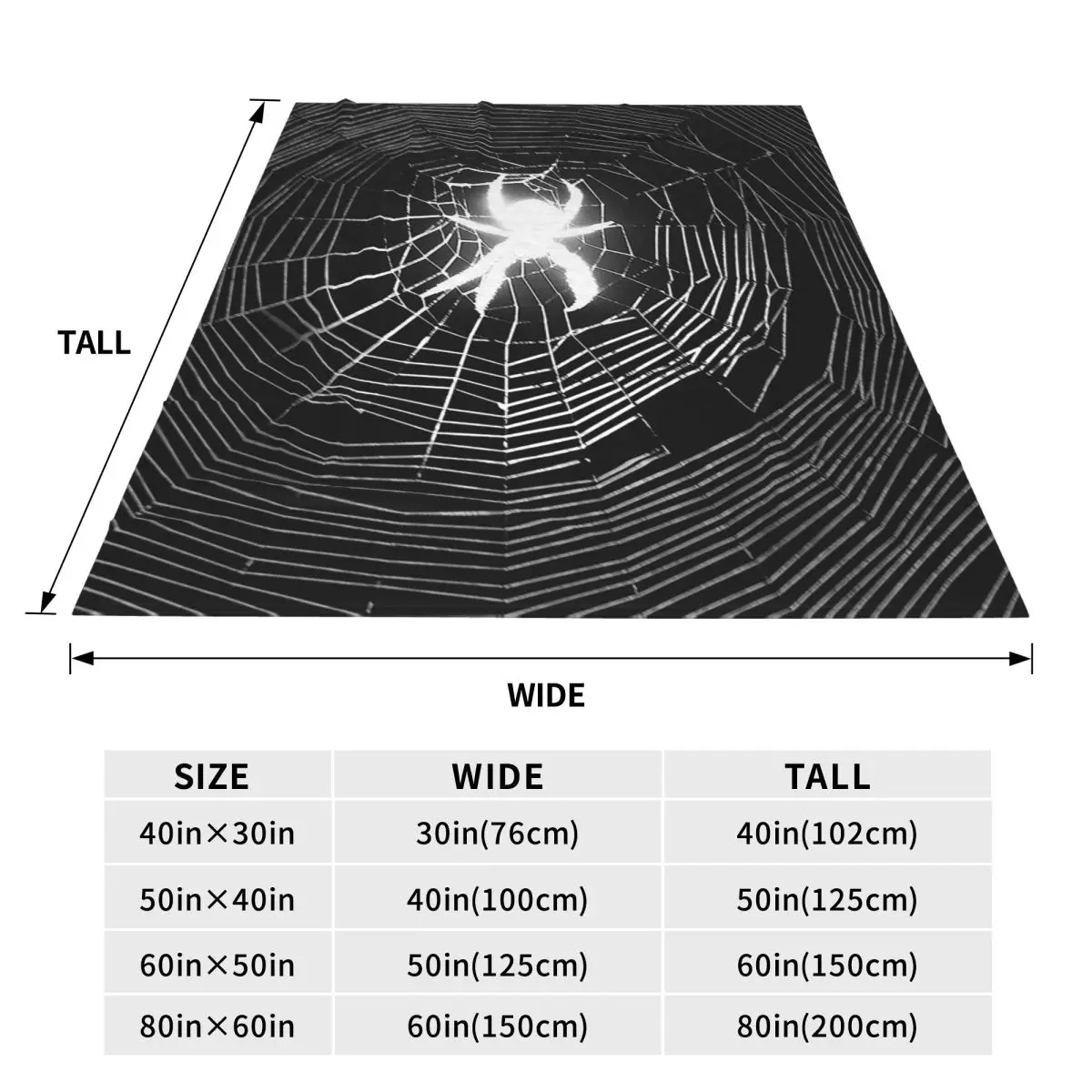 Black White Spider And Cobweb Blanket Fleece Sofa Throw Blanket Multi-function for Couch Bedding Office Throws Bedspread Quilt