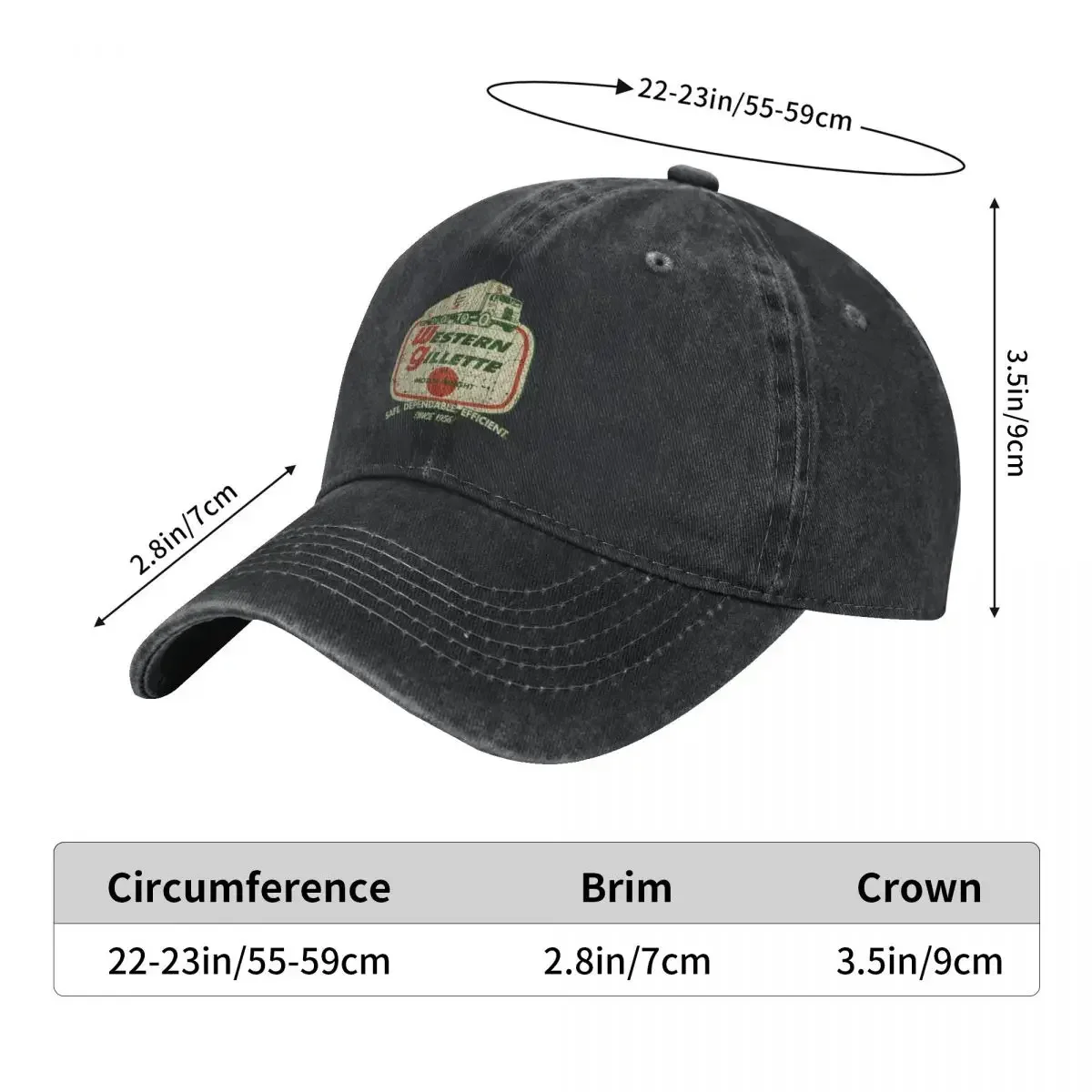 Western Gillette Motor Freight 1956 Baseball Cap Hat Luxury Brand western Hat Golf Cap For Girls Men's