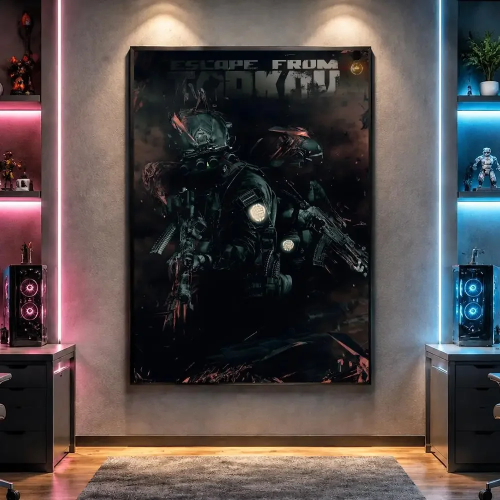 Game E-Escape from Tarkov Tactical FPS Poster Wall Art Bedroom Living Room Dorm Bar Cafe Gym Studio Home Decor Gifts