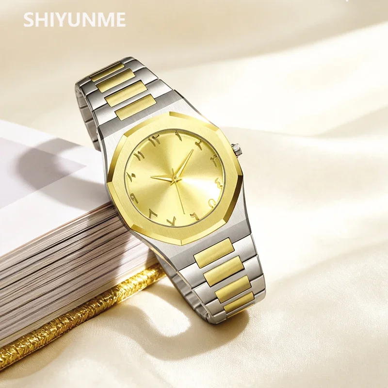 SHIYUNME Fashion Trend Men Quartz Watch Stereo Dial Stainless Steel Waterproof Casual Business Men's Watch Relógio Masculino