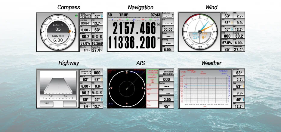 KMR-7 Support NMEA0183 Multiplexer NMEA2000 Multi-functional Display