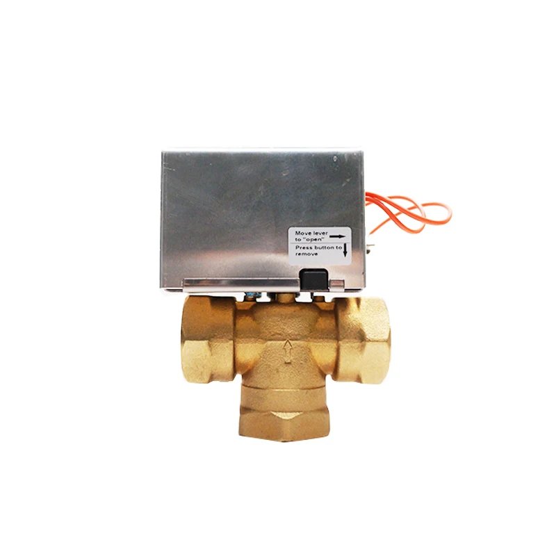 220vac 3 Way Motorized Type Zone Valves 2 Way Spring Return Electric Actuated Brass Ball Valve