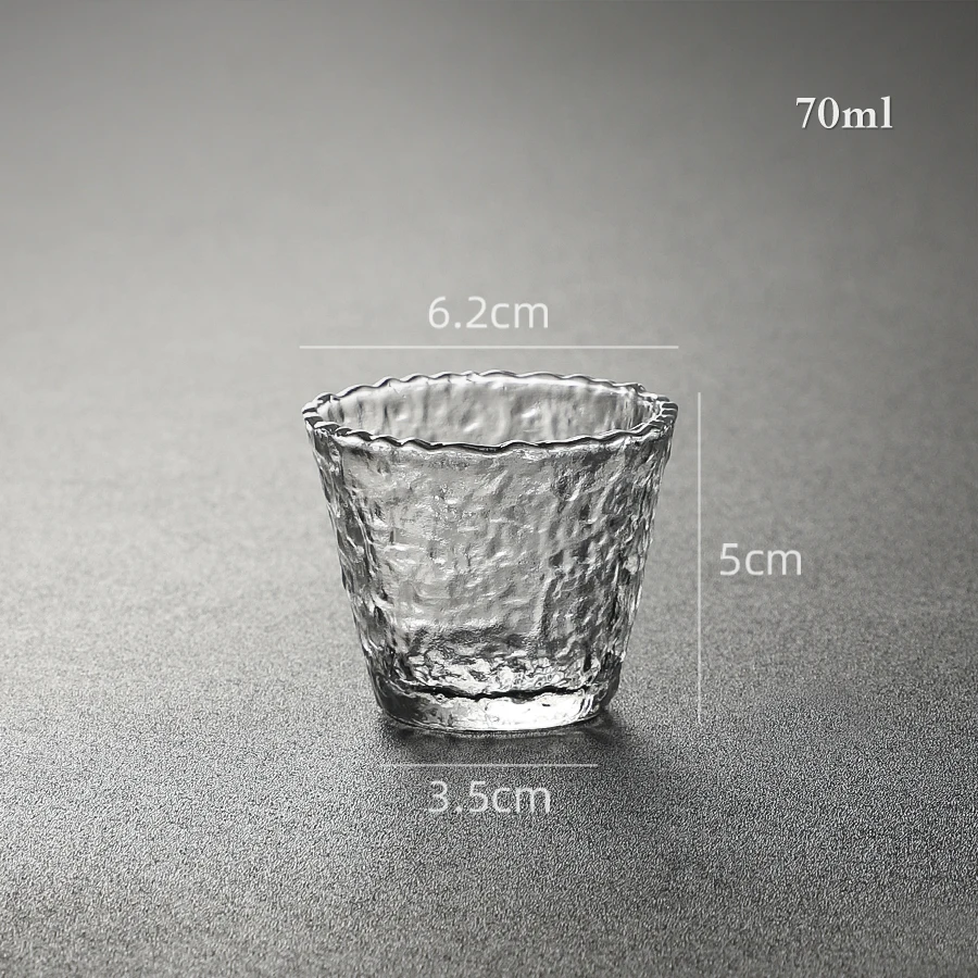 Small Cute Beautiful Heat-resistant Clear Borosilicate Glass Wine Glass White Liquor Soju Hot Tea Tasting Cup Teacup Accessories