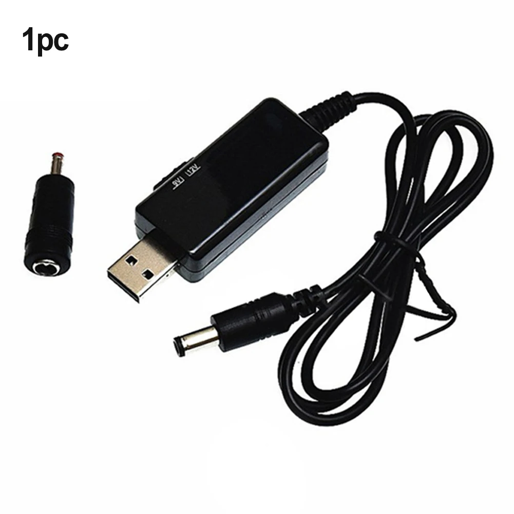 5V to 9V 12V Boost USB Power Cable with DC 5 5 3 5mm Adapter for Connecting Power Bank to Routers and USB Devices