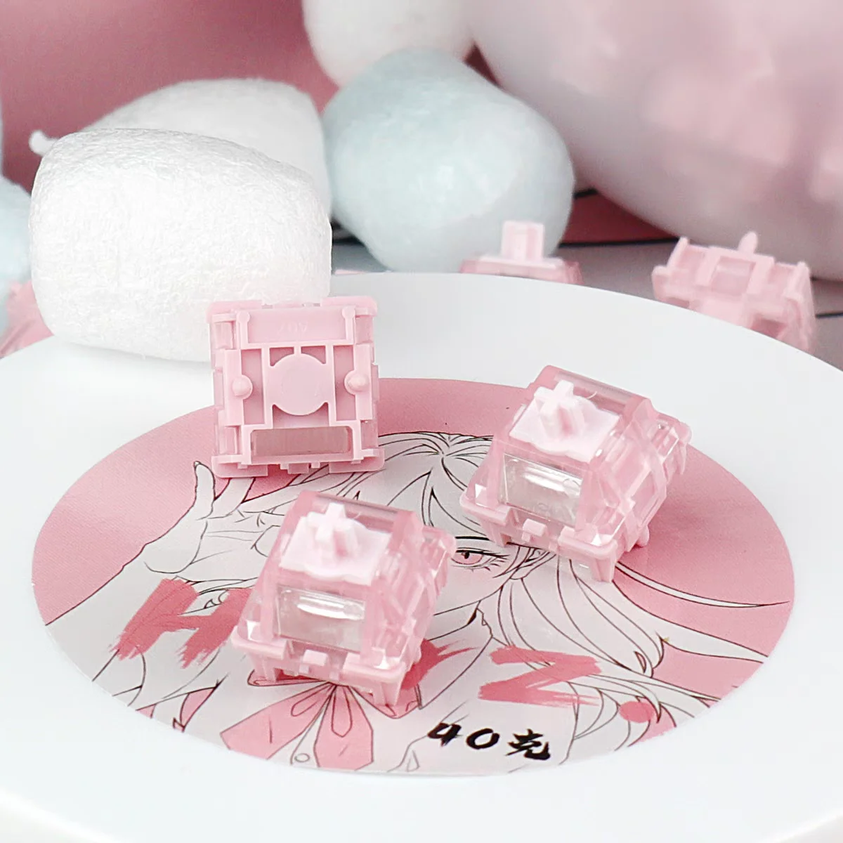 Teclado Mecánico Duhuk Herz HE con Interruptor Magnético Rosa, Estructura de Reducción de Ruido, Guía de Luz, HIFI, para Juegos