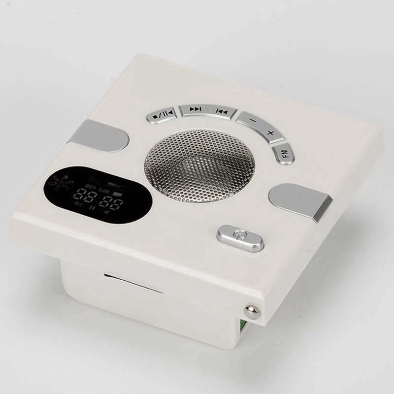 Wall Speaker Fm Radio with Time Display Headphone Jack Support Aux Audio Tf Card Usb Disk Mp3 Player Usb Charge