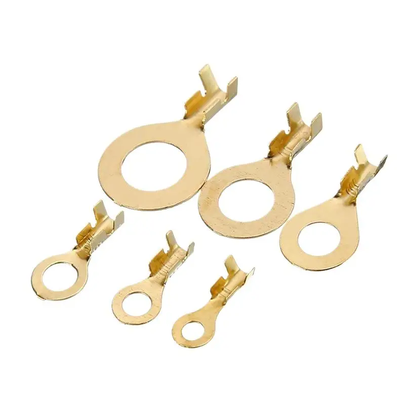 Wholesale 150pcs/box Round Terminal Block O-type Lugs Terminals Cold-Pressed Connector Copper Tab Wiring Nose Combination Set