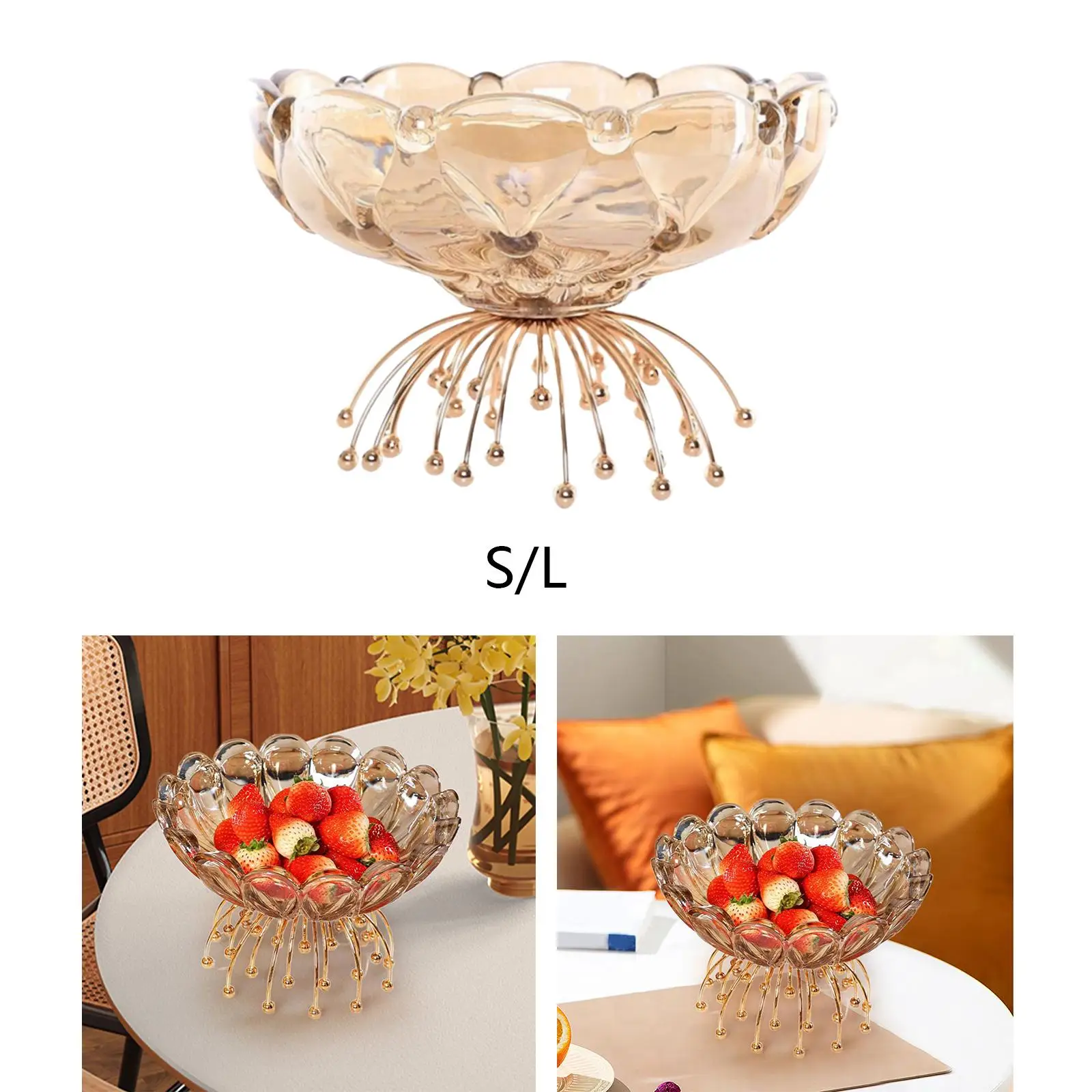 Fruit Plate Food Storage Container Snack Tray for Living Room Veggies Nuts