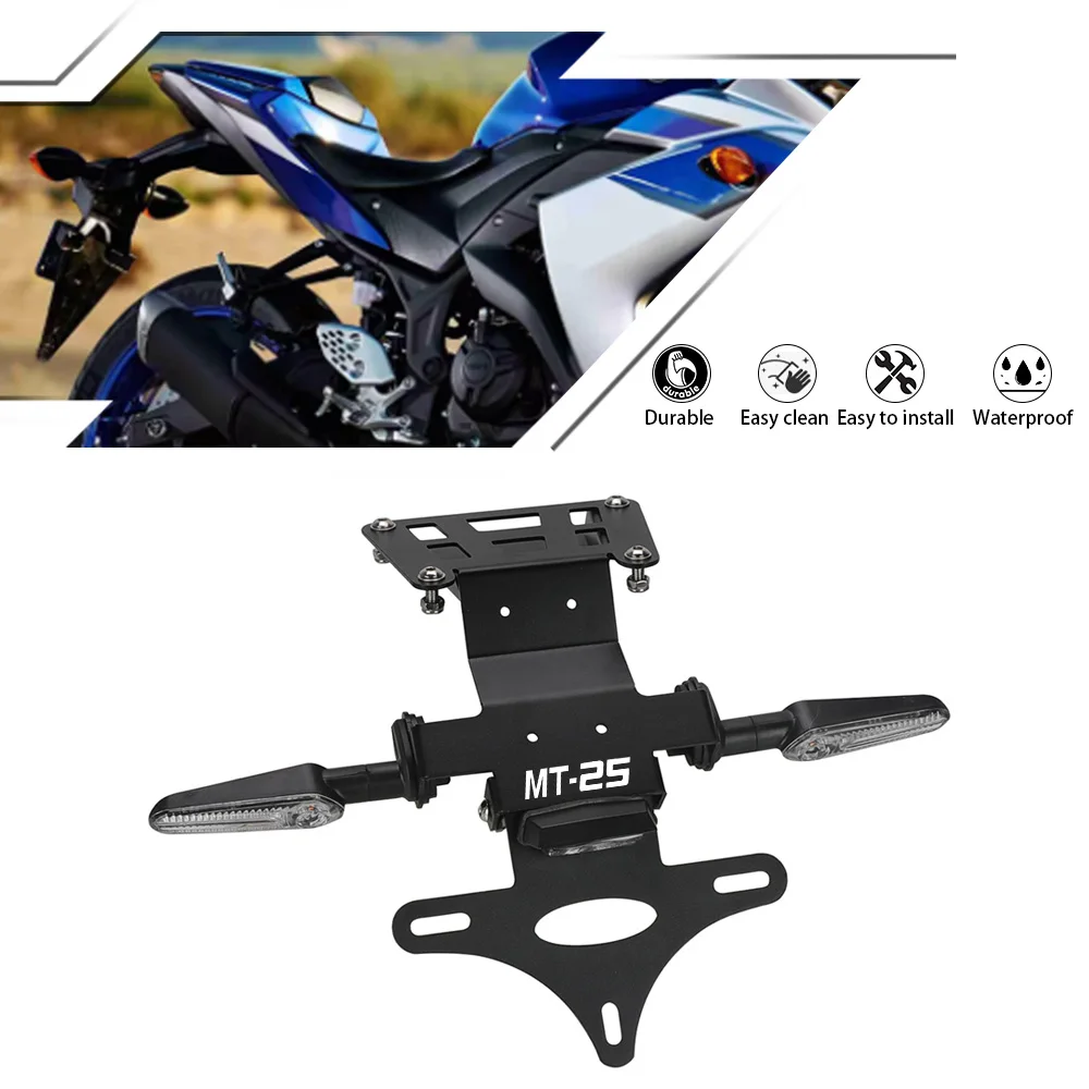 

For Yamaha MT-25 / MT25 / MT 25 License Plate Bracket Holder And Signal Light Set 2015 2016 2017 2018 2019 2020 2021 2022-2024