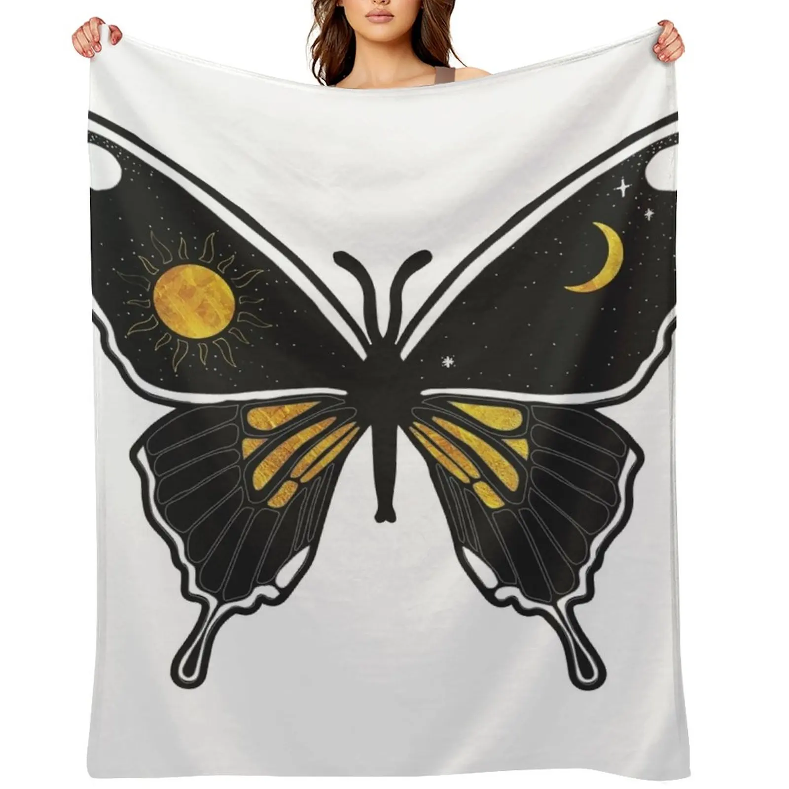 

Monarch Butterfly Throw Blanket Extra Large Throw Soft Plush Plaid Stuffeds Plaid on the sofa Blankets