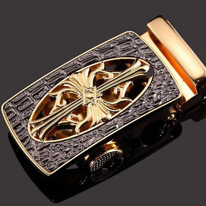 Automatic Belt Buckle for Men - Premium Metal Alloy Animal Design, Quick Release Clip for Jeans & Dress Pants
