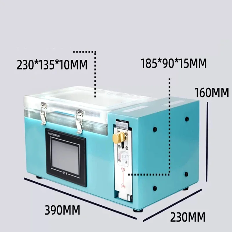 3 IN 1 LCD Screen Laminating Machine Bubble Remover Vacuum Pump for IPhone Watch Flat/Curved Screen Lamination Air Bag Laminator